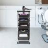 CheriMuMu Salon Trolley Cart with Wheels, Multipurpose Beauty Tool Cart Salon Rolling Cart with 5 Drawers and Dryer Holder Suitable for Beauty Salons, Barber Stores, Spas, Tattoo Parlors view 3