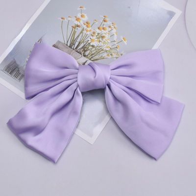 Oversized black bow barrettes japanese adults and children red hairpin back head spring clip hairware