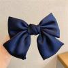 Oversized black bow barrettes japanese adults and children red hairpin back head spring clip hairware view 2