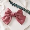 Oversized black bow barrettes japanese adults and children red hairpin back head spring clip hairware view 4