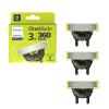 Philips Norelco OneBlade 360 Blades, Genuine Replacement Blades for OneBlade Electric Shaver and Trimmer, Durable Stainless Steel, Trim, Edge and Shave, 3 Pack, QP430/80 view 1