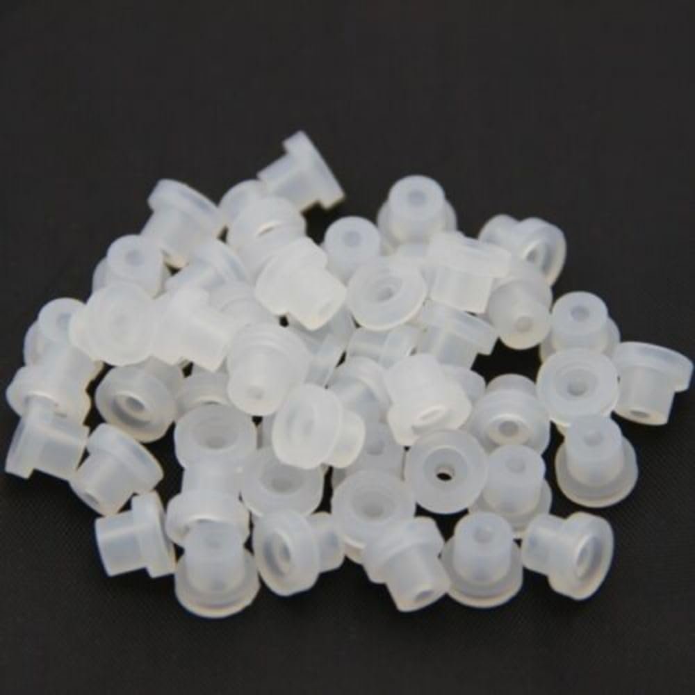 200 Pcs Of White Silicone Tattoo Machine Armature Bar Needle Half Grommets Nipples