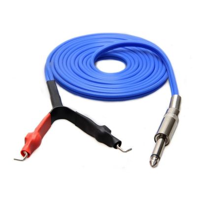 1 Pcs Of Blue 2.4M 8' FT Silicone Power Supply Clip Cord For Tattoo Machine