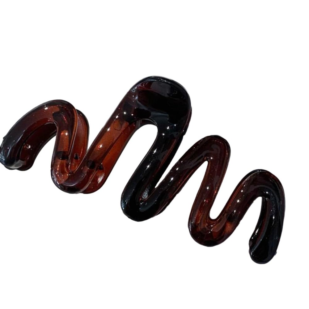 Big Waves Hair Clip,Acetate Claw Clip for Women,Women Hair Accessories,Pack of 2,Brown