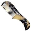 Kent A 81T TW X-Small Gentleman's Beard and Mustache Pocket Comb, Fine Toothed Pocket Size for Facial Hair Grooming and Styling. Saw-cut of Cellulose Acetate, Hand Polished. Hand-Made in England view 1
