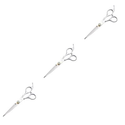 LALAFINA 3pcs Hair Cutting Scissors Professional Barber Scissors Stainless Steel Hair Shears for Salon Home Use Edge