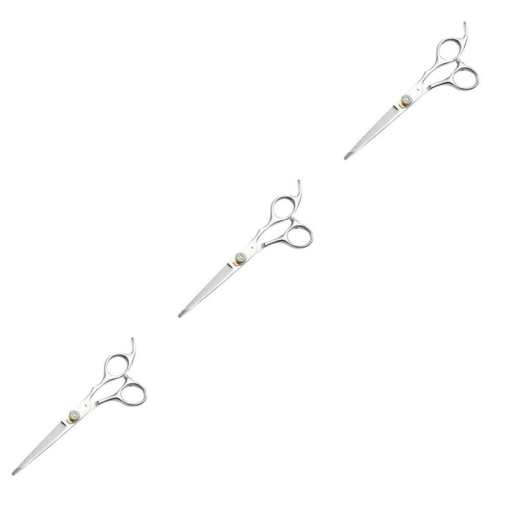 LALAFINA 3pcs Hair Cutting Scissors Professional Barber Scissors Stainless Steel Hair Shears for Salon Home Use Edge