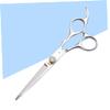LALAFINA 3pcs Hair Cutting Scissors Professional Barber Scissors Stainless Steel Hair Shears for Salon Home Use Edge view 3
