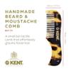 Kent A 81T TY X-Small Men's Beard and Mustache Comb, Fine-Toothed for Facial Hair Grooming and Styling. Quality Cellulose Acetate, Saw-cut Polished. Made in England view 2