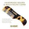Kent A 81T TY X-Small Men's Beard and Mustache Comb, Fine-Toothed for Facial Hair Grooming and Styling. Quality Cellulose Acetate, Saw-cut Polished. Made in England view 3