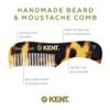 Kent A 81T TY X-Small Men's Beard and Mustache Comb, Fine-Toothed for Facial Hair Grooming and Styling. Quality Cellulose Acetate, Saw-cut Polished. Made in England view 4