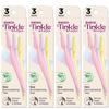 Tinkle Everglow Dermaplane Razor (12 ct - 4 packs of 3ct), Eyebrow Razor & Face Razors for Women, Peach Fuzz Remover, Dermaplaning Tool, Stainless Steel Blades, Stocking Stuffers view 1
