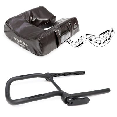 Master Massage Universal MusicMaster Ergonomic Dream Face Cushion and Universal Simplicity Adjustable Massage Table Face Cradle Set - Massage Table/Massage Chair Headrest Platform Set(Chocolate Nano)