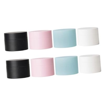 FRCOLOR 16pcs Refillable Plastic Cream Jars Leak Travel Containers for Face Cream Lotion Cosmetics Multi White Black for Makeup and Craft Supplies