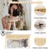 2Pcs Boho Patch Bag Clear Makeup Letter Bag, Waterproof Zipper Make up Bags Toiletry Pouch for Women Girls, Hollow Woven Clear Letter Patch Cosmetic Bags Transparent Organizer Pouch for Travel view 3