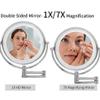 7X Wall Mounted Makeup Mirror LED Magnification Bathroom Mirror Wall Mirror Cosmetic Mirror Double Sided LED Swivel 360 Extendable for Bathroom, Spa,Orb,hardwire view 2