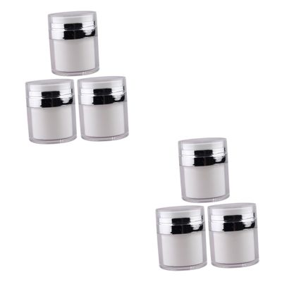 FRCOLOR 6pcs Airless Lotion Pump Jars Cream Storage Containers for Travel Moisturizers and Skin Care Products Lightweight and Compact Design