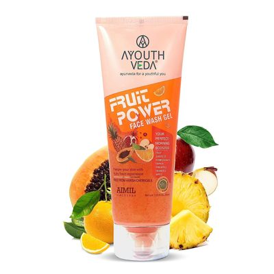 Glamzy Fruit Face Wash Gel for Glowing Skin | Pamper Your Skin With Vitamin A, C & Anti-Oxidants | For all Skin Types | Gentle Exfoliating Facial Cleanser For Daily Use (Pack 1-100ml)