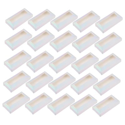 FRCOLOR 25pcs Colorful Eyelash Packaging Boxes Durable Lash Storage Containers for False Eyelashes Travel-friendly Makeup Organizer for Beauty Enthusiasts Lightweight and Protective Design