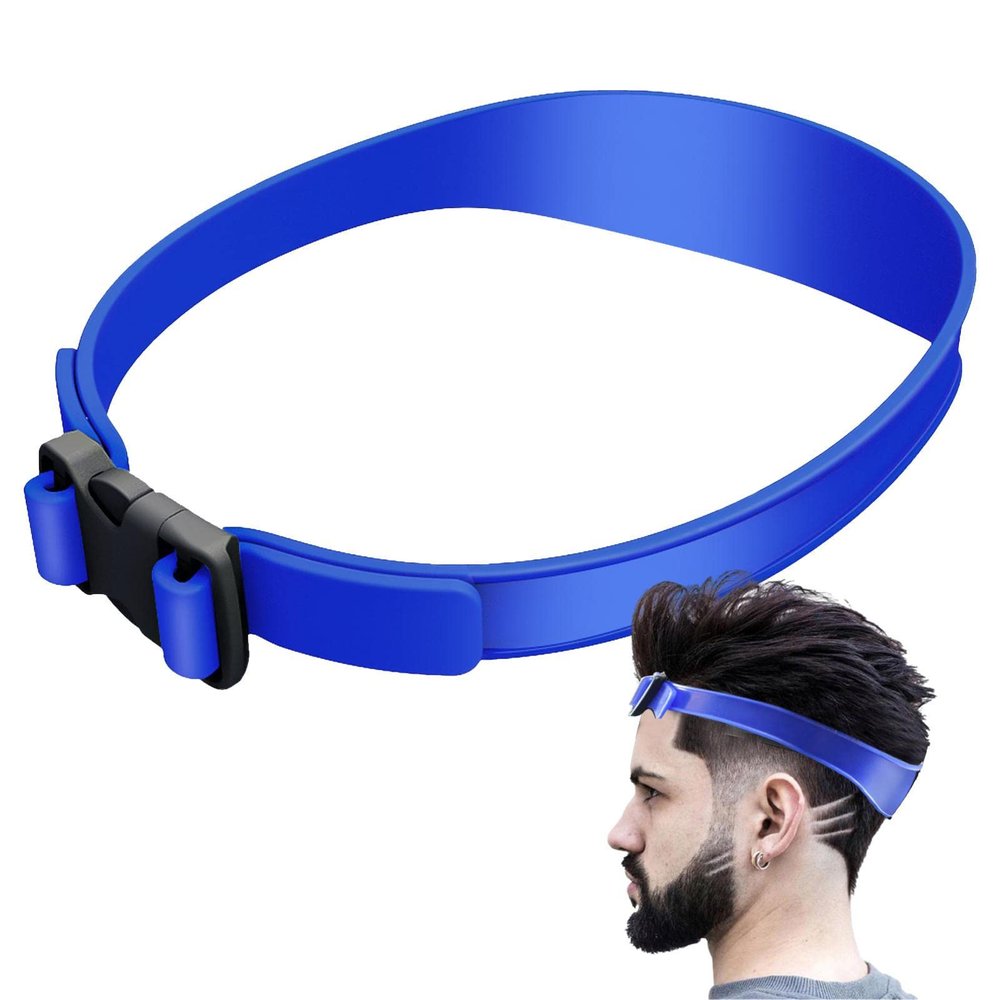 DAMLUX Silicone Haircut Band, Curved Haircut Guide Band, Silicone Fade Guide and Neckline Shaving Template, Self Hair Trimming Guide Band for Creating Skin Fade Guidelines and DIY Haircuts