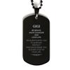 Gigi Gifts, Be brave, have courage and love life, Birthday Unique Inspirational Gifts Idea, Black Dog Tag For Gigi view 1
