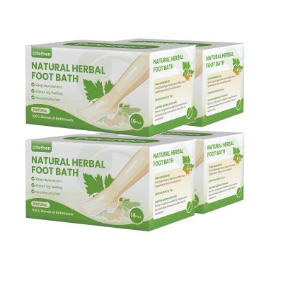 Difethen Natural Mugwort/Wormwood Herbal Foot Soak,Lymphatic Ginger Foot Bath Bag, Anti-Swelling Foot SPA Promote Metabolism, Foot Care 15g/PCS (64PCS)