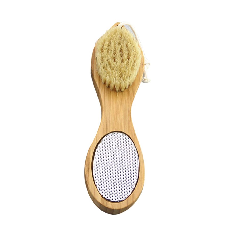 FRCOLOR Foot Massage Brush Natural Exfoliating Stone and Cleaning Pad for Dead Skin Removal and Foot Care Shower Use Stimulates Circulation