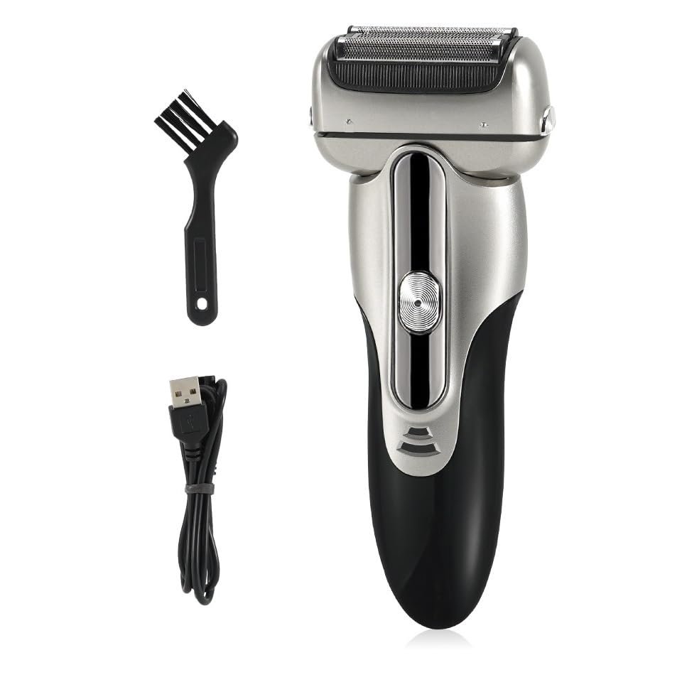 Head Shavers for Bald Men, Reciprocating Electric Shaver 3 Blade Shaving System USB Rechargeable Shaving Machine for Men Razor Shaver Barber Electric (Color : Silver)