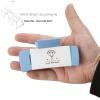 16pcs Bridesmaid Proposal Gifts 4.1inch square Matte Bachelorette Claw Clips Sunglasses set of 12 Girls Trendy Cute Hair Clips for Wedding Party Favors(16pcs White&Dusty Blue) view 2