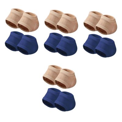 FRCOLOR 8pairs Supple Gel Heel Socks Moisturizing Protectors for Cracked Heels Comfortable Elastic Sleeves for Men and Women for and Foot Care