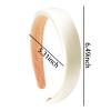Satin White Padded Hairbands for Women and Girls - Wide Non-Slip Soft Fabric Hair Accessories view 2