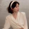 Satin White Padded Hairbands for Women and Girls - Wide Non-Slip Soft Fabric Hair Accessories view 4