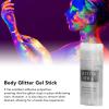Body Glitter Stick, Skin Friendly Lasting Mild Silver Sparkling Body Glitter Gel for Hair for Parties view 3
