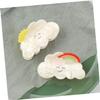 Beaupretty 2pcs Cloud Claw Clip for Women Stylish Hair Styling Tool Durable Non-slip Shark Jaw Clip for Thick Hair for Updos and Daily Wear Cute Accessory view 4