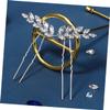 Beaupretty 8pcs Rhinestone U-shaped Hair Elegant Design Hair Forks for Women Bridal Headdress for Weddings and Formal Occasions view 3