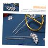Beaupretty 8pcs Rhinestone U-shaped Hair Elegant Design Hair Forks for Women Bridal Headdress for Weddings and Formal Occasions view 4