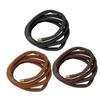 Beaupretty 3pcs Braid Hairbands for Women Girls Leather Ponytail Holders Black Light Dark Hair Accessories for Birthday Parties Everyday Use view 1