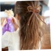 Beaupretty 3pcs Braid Hairbands for Women Girls Leather Ponytail Holders Black Light Dark Hair Accessories for Birthday Parties Everyday Use view 3