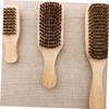 FOMIYES Double-sided Portable Beard Brush for Men Medium Boar Bristle Grooming Tool Handle for Styling and Maintaining Facial Hair view 3