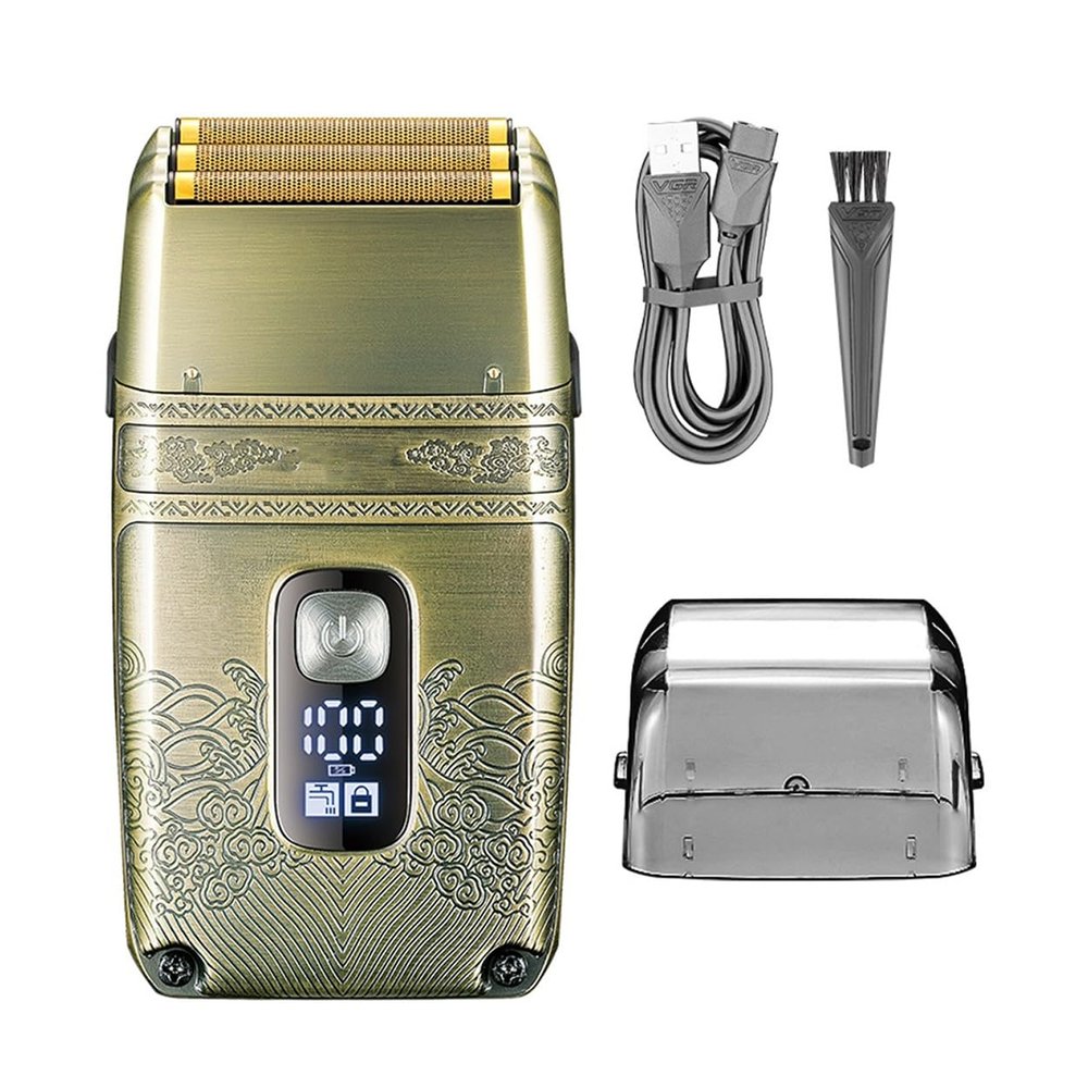 Head Shavers for Bald Men, Electric Shaver Professional Shaver Metal Beard Trimmer Titanium Blade Triple Foil Shaver for Bald Head LED Display