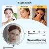 Gospire 8.5" Rechargeable Wall Mounted Lighted Makeup Mirror with Magnification 10X, Adjustable Brightness & Height, 3 Light Colors, 360 Rotation, Magnifying Mirror with Light for Women - Chrome view 4