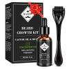 RAFFIN Beard Growth Kit, Upgraded Beard Growth Oil (2Oz) w/Maximum Thickening Biotin & Castor Oil for Spot/Patchy Beard, Achieve Fuller, Thicker & Healthier Beards, Gifts for Him Boyfriend Husband Dad view 1