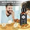 RAFFIN Beard Growth Kit, Upgraded Beard Growth Oil (2Oz) w/Maximum Thickening Biotin & Castor Oil for Spot/Patchy Beard, Achieve Fuller, Thicker & Healthier Beards, Gifts for Him Boyfriend Husband Dad view 4