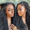 4C Kinky Edges Baby Hair Lace Wigs 180% Real SKINLIKE HD 5X5 Lace Closure Wig Remy Kinky Curly Human Hair Wigs for Women Afro Curly Edges Wig 0.1mm Ultrathin Swiss Invisible HD Human Wigs view 4