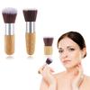 3 PCS Mini Travel Size Flat Top Face Foundation Brush Makeup Brush, with Synthetic Bristles & Bamboo Handle for Liquid,Cream, Flawless Powder Cosmetic Professional Makeup Application view 1
