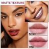 4PCS Matte Nude Lipstick Set Natural Moisturizing Red Lipstick Long-lasting Waterproof Lip Stain Velvet Lipstick Set Nude Lip Makeup for Women-03 Pink,06 Rose Bean Paste,07 Fuchsia,08 Dark Red view 3