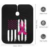 Awareness Ribbon Breast Cancer Adult Hair Cutting Apron Print Barber Cape Hairdresser Styling Cape Hair Stylist Gown view 2