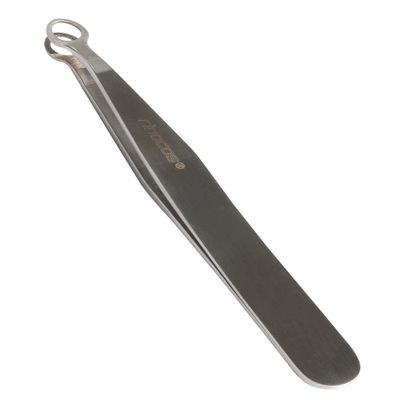 [Premium Hand-Made] Round tip Tweezers, 304 Surgical-Grade Stainless Steel for Safety, Precision, hair tweezers for plucking, Facial Hair for Men & Women, Trim (Silver)