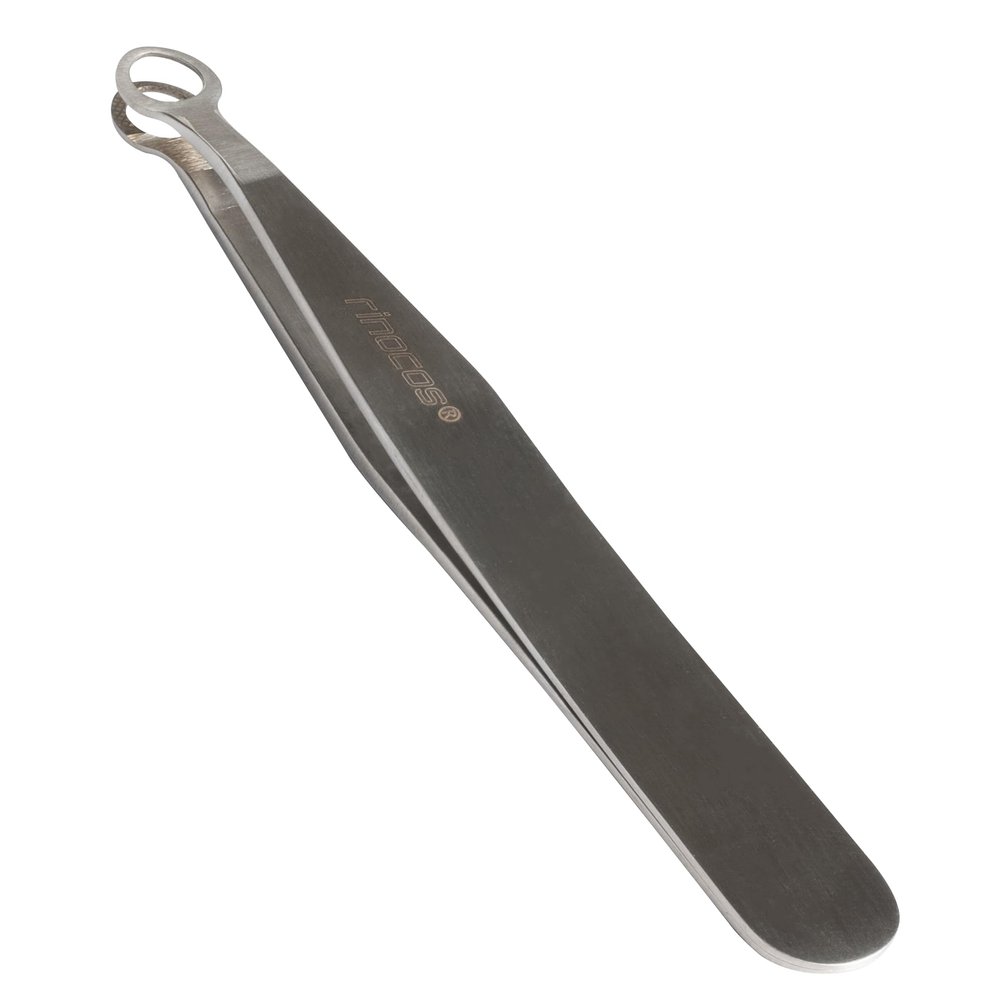 [Premium Hand-Made] Round tip Tweezers, 304 Surgical-Grade Stainless Steel for Safety, Precision, hair tweezers for plucking, Facial Hair for Men & Women, Trim (Silver)