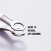 [Premium Hand-Made] Round tip Tweezers, 304 Surgical-Grade Stainless Steel for Safety, Precision, hair tweezers for plucking, Facial Hair for Men & Women, Trim (Silver) view 2